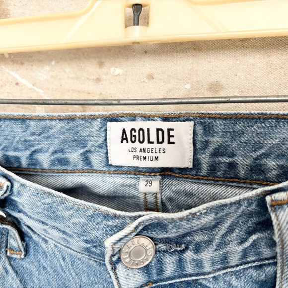 Agolde Parker Easy Fit Straight Leg Crop Ankle Jeans in Blur - Picture 3 of 7